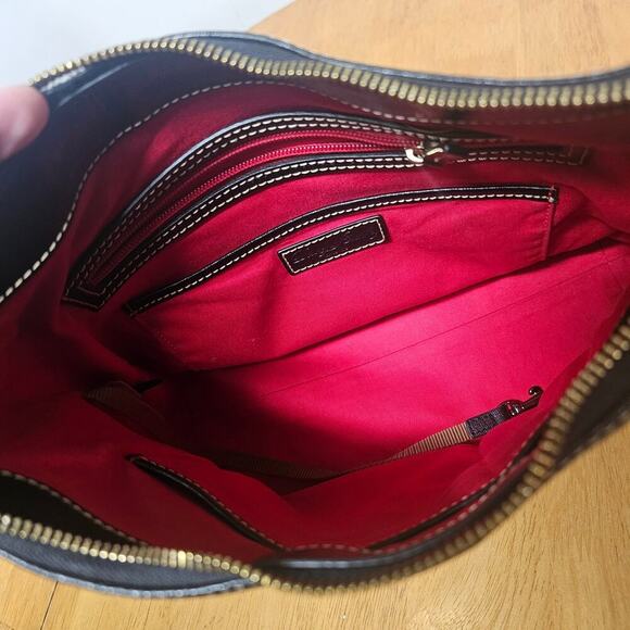 Dooney & Bourke Medium Hobo Shoulder Handbag Crossbody Purse Black Leather - Picture 4 of 7